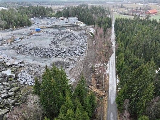 Larvik. Krukåsen steinbrudd, utglidning – bilde 2