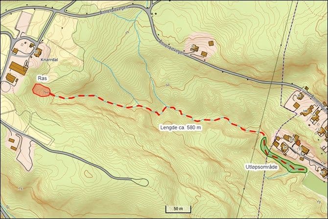 Skien. Knarrdal – Akutt geoteknisk rådgivning etter skred – bilde 2